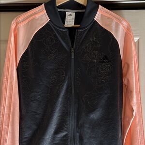 Adidas Originals Embossed Floral Zip-Up Women's Jacket Size Large
